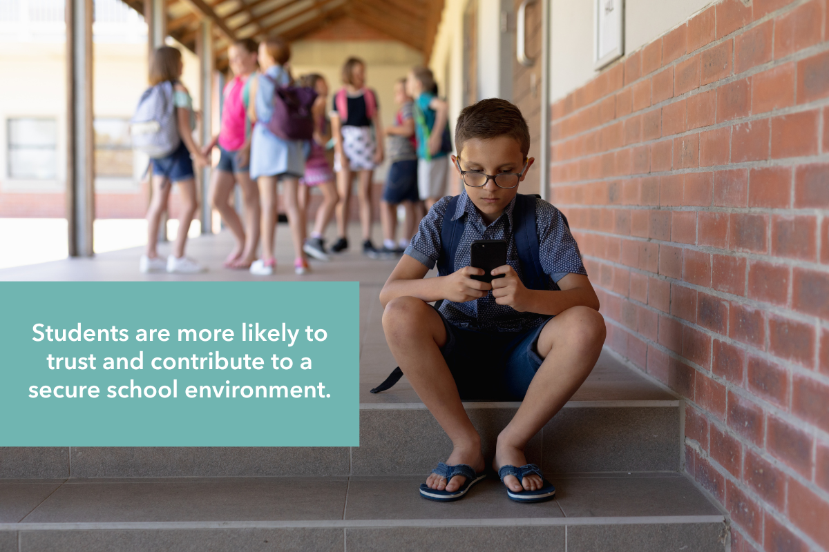 students are more likely to trust and contribute to a secure school environment