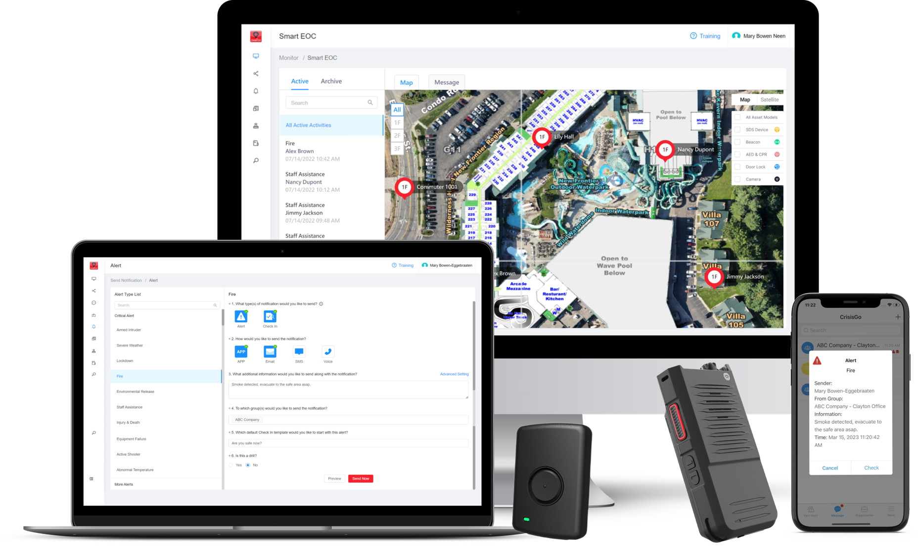 crisisgo multiple devices