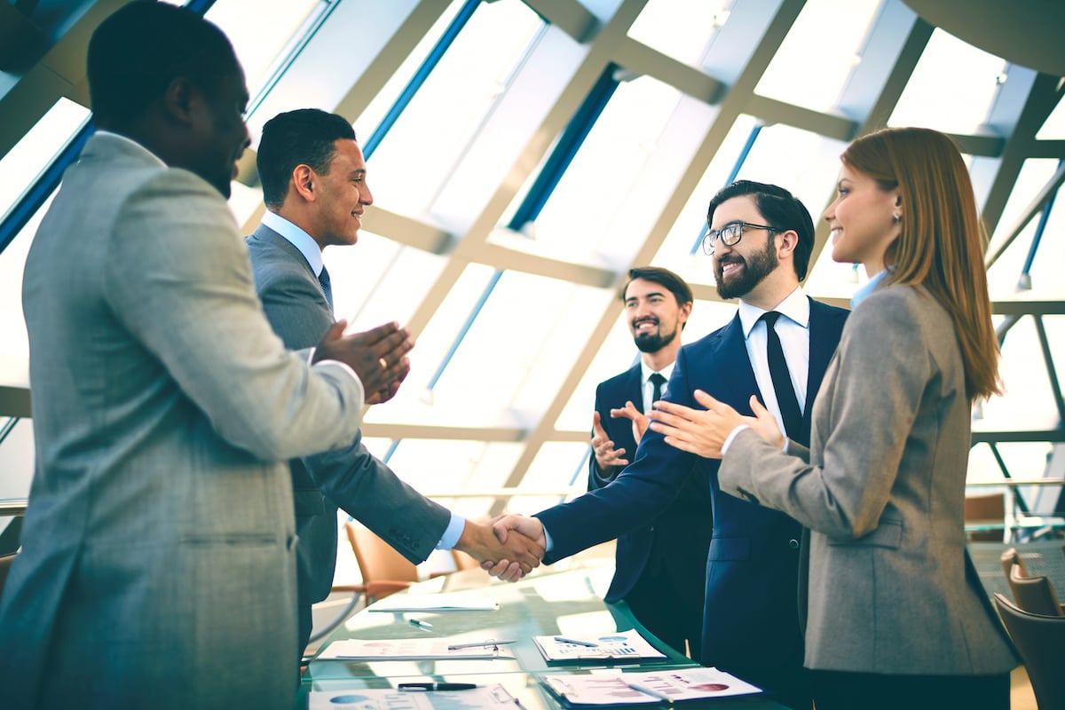 business people shaking hands