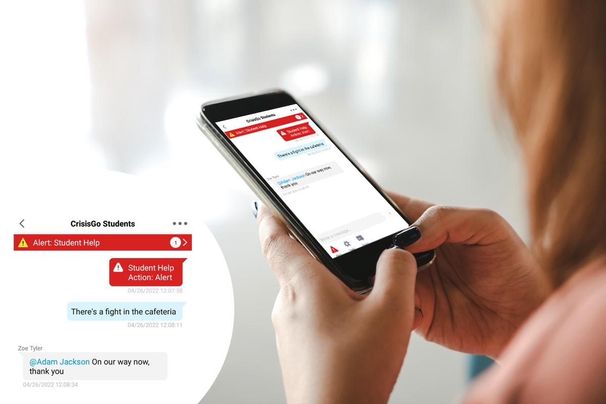 student using the safe2speakup app