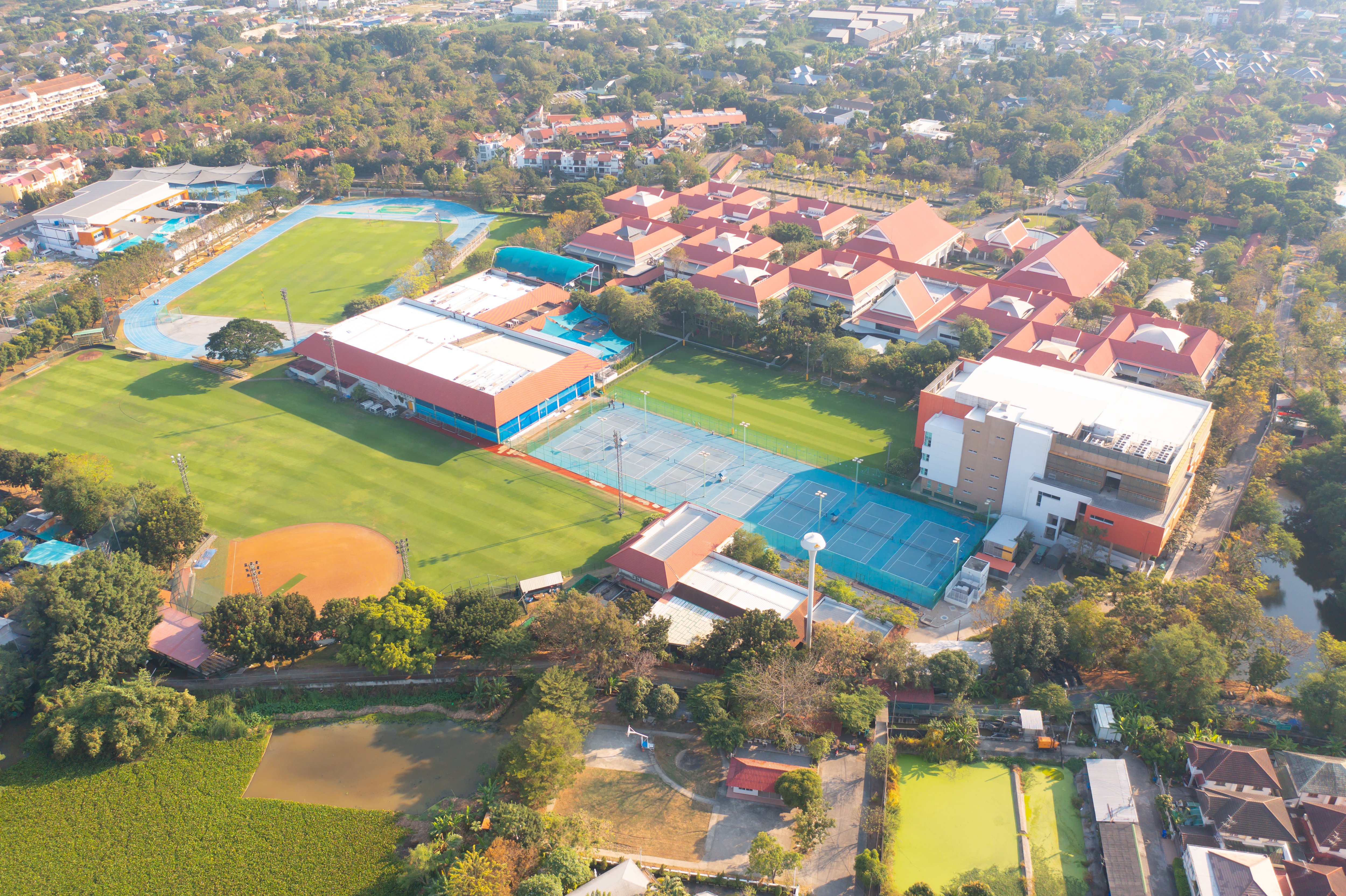 school building ariel view, school safety