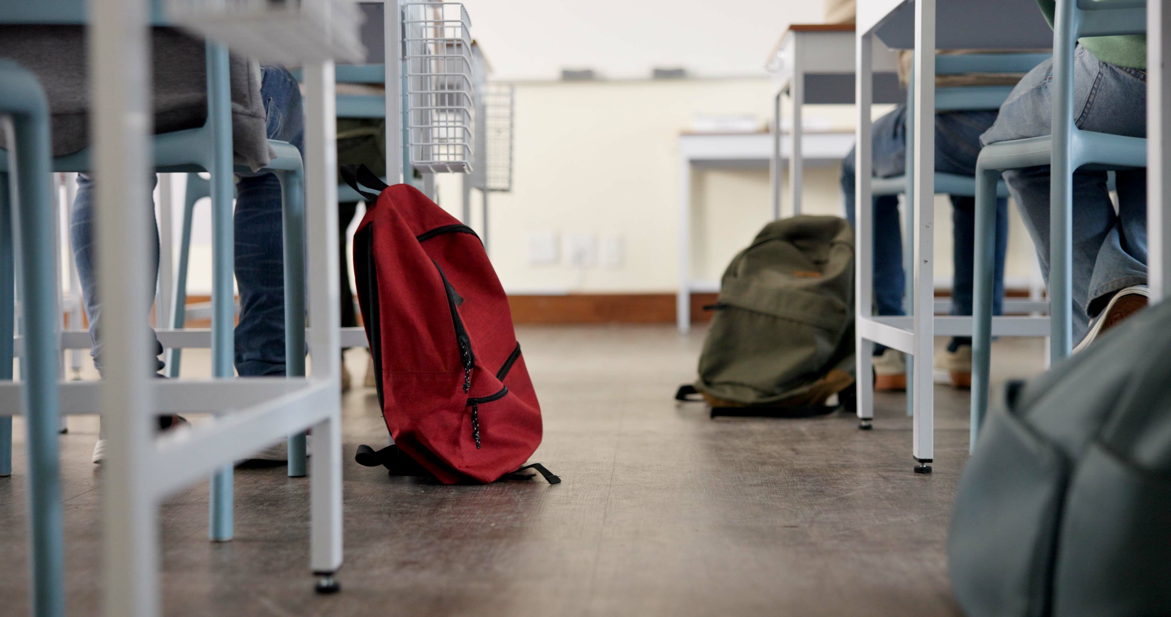 school classroom backpacks